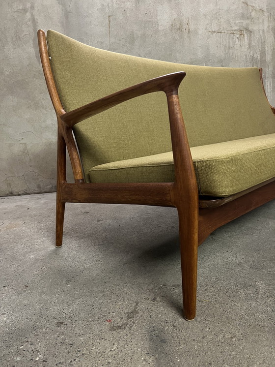 Image 1 of Teakhouten loungebank van E. Andersen & P. Pedersen voor Horsnaes 60s