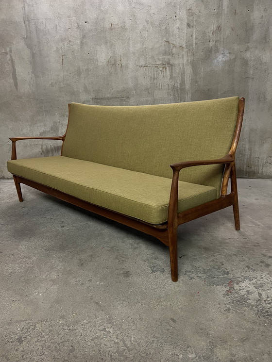 Image 1 of Teakhouten loungebank van E. Andersen & P. Pedersen voor Horsnaes 60s