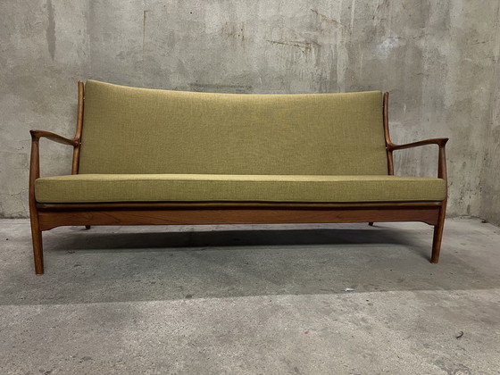 Image 1 of Teakhouten loungebank van E. Andersen & P. Pedersen voor Horsnaes 60s