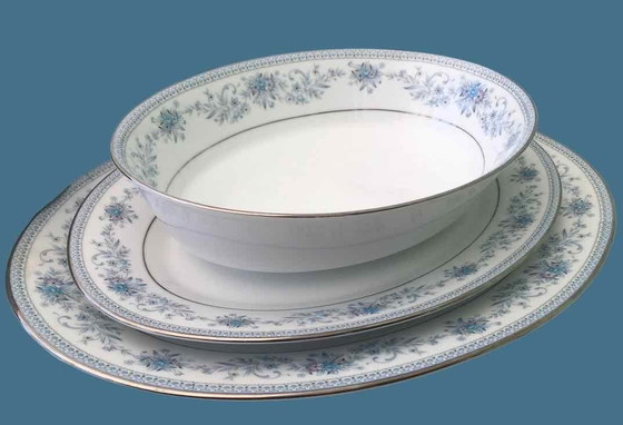 Image 1 of Noritake Blue Hill servies 64 stuks voor 12 personen