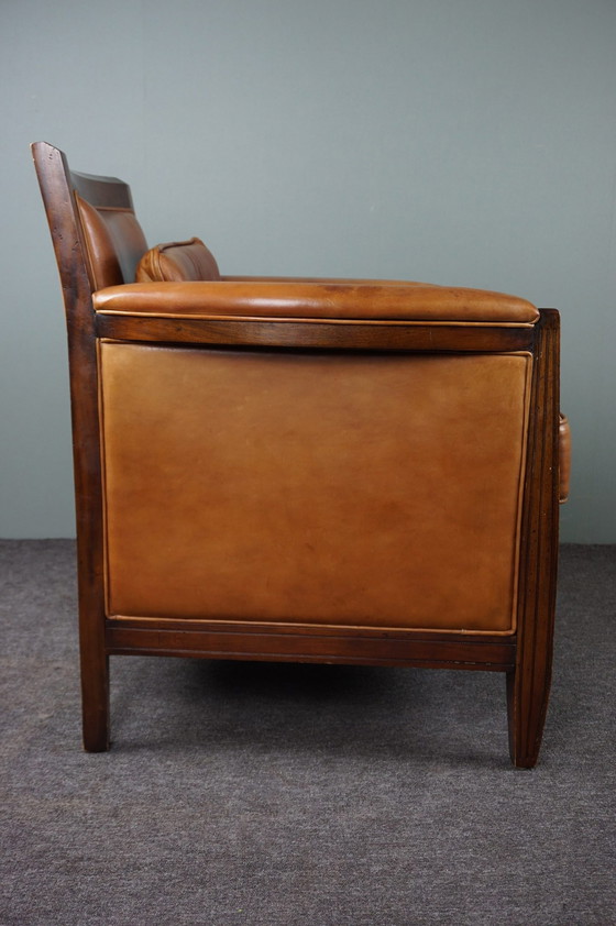 Image 1 of Art Deco leren design fauteuil