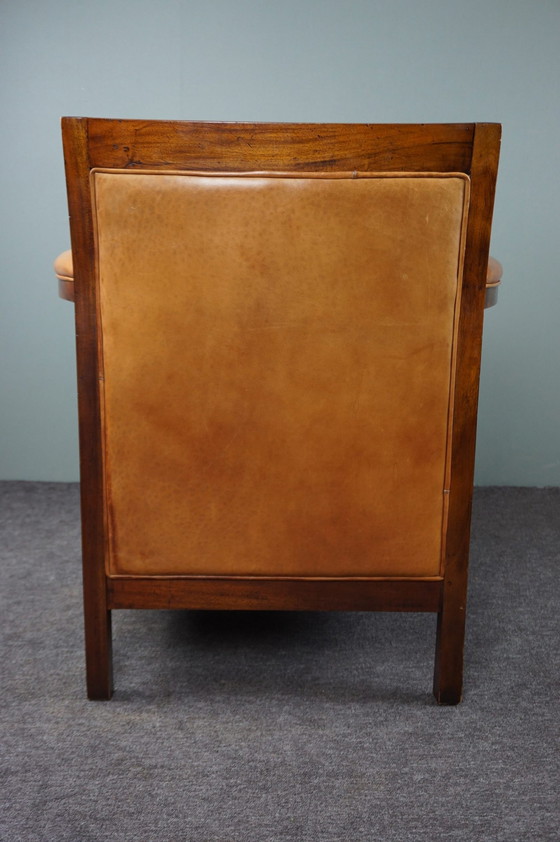 Image 1 of Art Deco leren design fauteuil