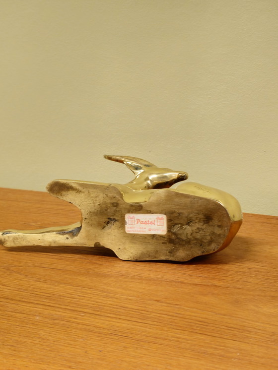 Image 1 of Messing Hert Steenbok Hertje Bambi Vintage Beeldje 