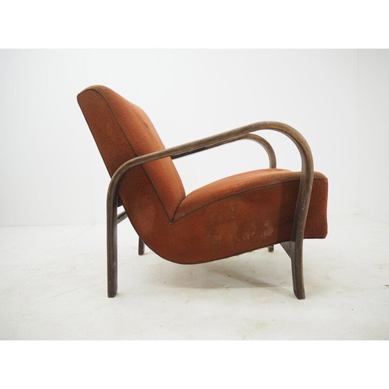 Image 1 of Mid Century fauteuil HF 11 van J. Halabala, Tsjecho-Slowakije 1950