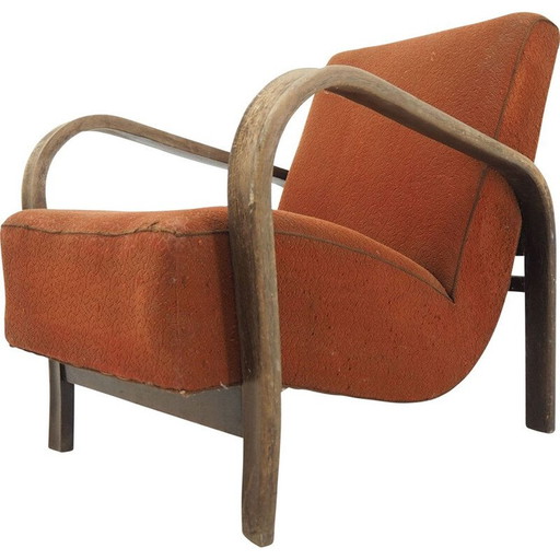 Mid Century fauteuil HF 11 van J. Halabala, Tsjecho-Slowakije 1950