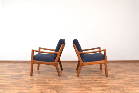 Image 1 of Mid Century Deense Teakhouten Fauteuils Door Ole Wanscher Voor France & Son, 1960S, Set Van 2