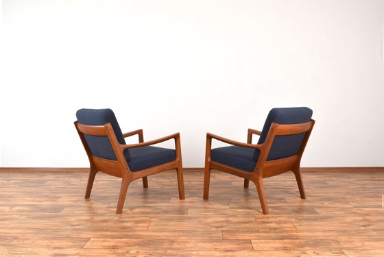 Image 1 of Mid Century Deense Teakhouten Fauteuils Door Ole Wanscher Voor France & Son, 1960S, Set Van 2