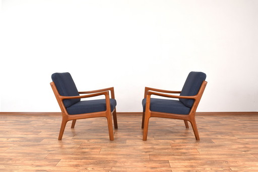 Mid Century Deense Teakhouten Fauteuils Door Ole Wanscher Voor France & Son, 1960S, Set Van 2