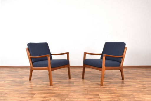 Mid Century Deense Teakhouten Fauteuils Door Ole Wanscher Voor France & Son, 1960S, Set Van 2