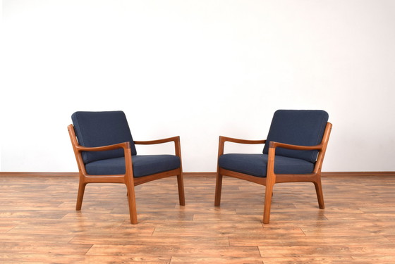 Image 1 of Mid Century Deense Teakhouten Fauteuils Door Ole Wanscher Voor France & Son, 1960S, Set Van 2