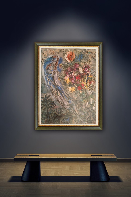 Image 1 of Marc Chagall:  “Les Amoureuy En Gris 1956”