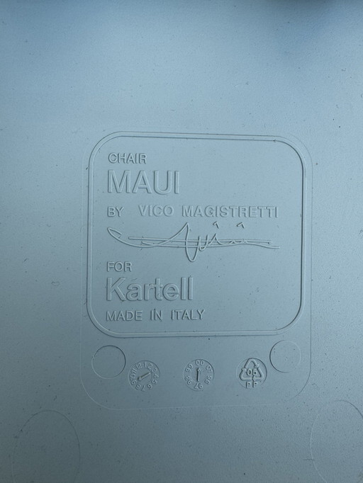 4x Kartell Maui By Vico Magistretti