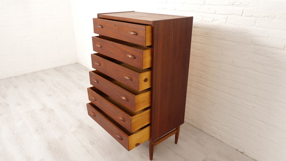 Image 1 of Vintage Deense Ladekast | Teak |  6 Lades | 115 Cm 