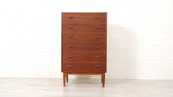 Image 1 of Vintage Deense Ladekast | Teak |  6 Lades | 115 Cm 