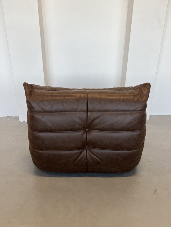 Image 1 of Ligne Roset Togo eenzits bruin leder