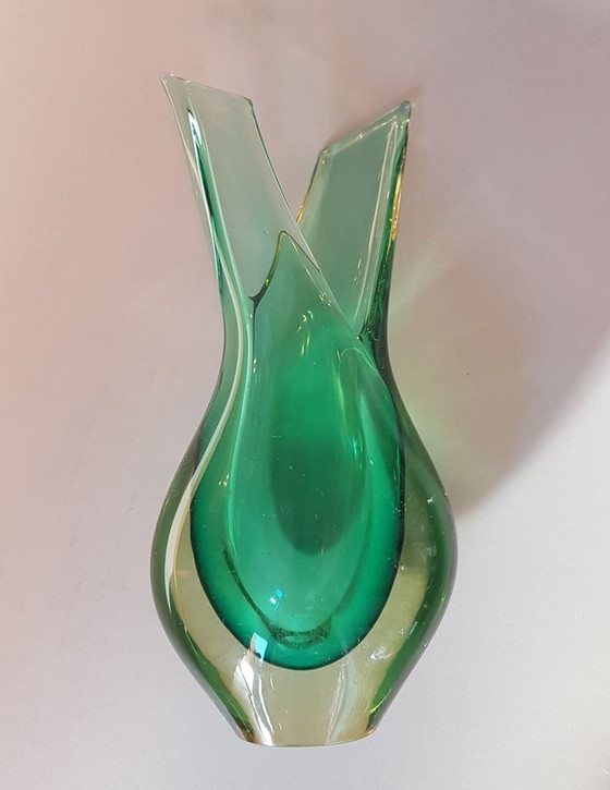 Image 1 of Murano Sommerso glazen vaas, 1950S