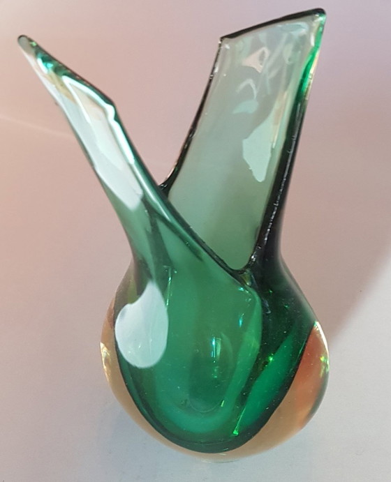 Image 1 of Murano Sommerso glazen vaas, 1950S