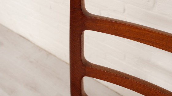 Image 1 of Set Van 6 Vintage Eetkamerstoelen | Niels Otto Møller | Model 82 | Papercord | Teak | Gerestaureerd