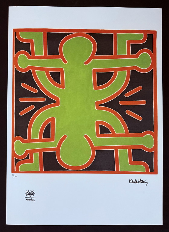 Image 1 of Keith Haring: Gesigneerde Lithografie, Genummerd 96/150.