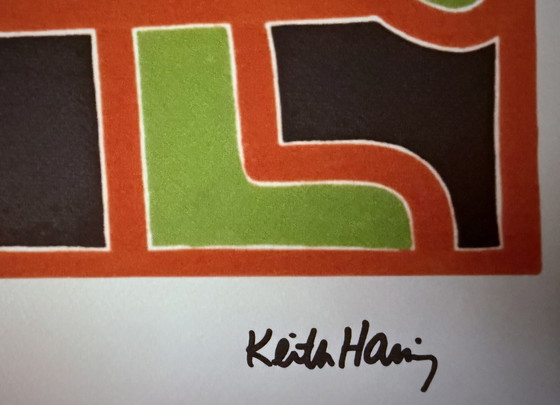 Image 1 of Keith Haring: Gesigneerde Lithografie, Genummerd 96/150.