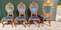 4x Barok eetkamerstoelen