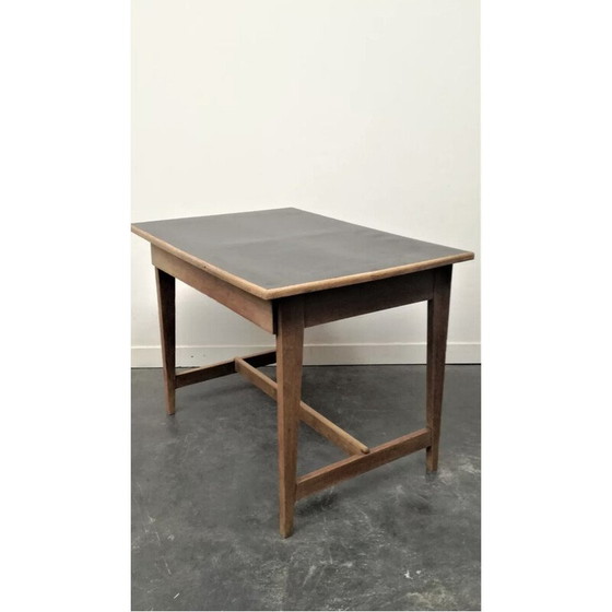 Image 1 of Vintage eikenhouten bureau, jaren 1950