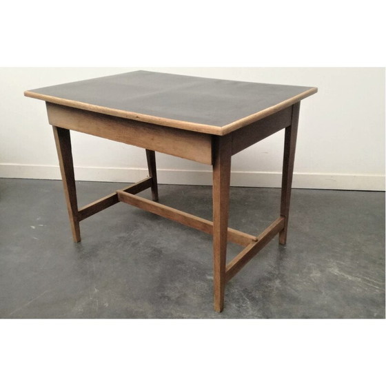 Image 1 of Vintage eikenhouten bureau, jaren 1950