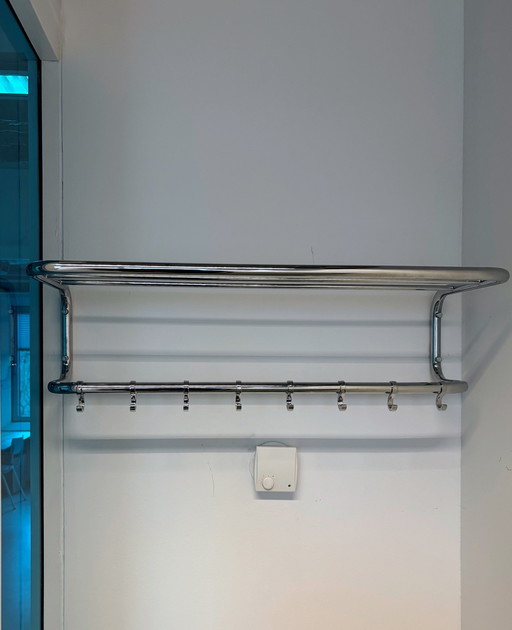 Gispen Wandkapstok | 75 cm | 8 Haken | Verchroomd Staal