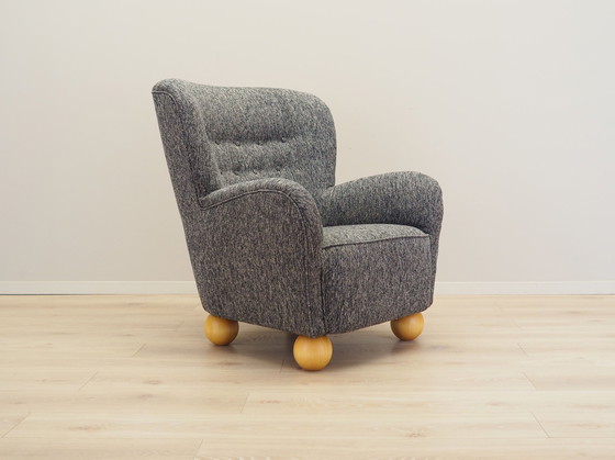 Image 1 of Grijze fauteuil, Scandinavisch ontwerp, Productie: Denemarken