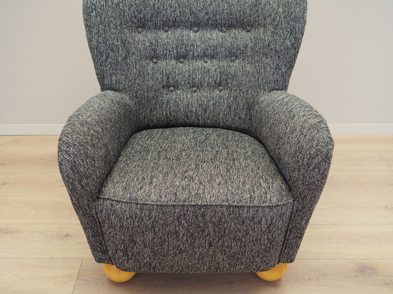 Image 1 of Grijze fauteuil, Scandinavisch ontwerp, Productie: Denemarken