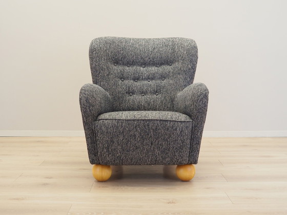 Image 1 of Grijze fauteuil, Scandinavisch ontwerp, Productie: Denemarken