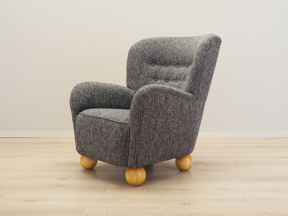 Image 1 of Grijze fauteuil, Scandinavisch ontwerp, Productie: Denemarken