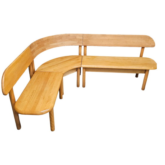 Image 1 of Zeer Zeldzame Ansager Mobler Set, Tafel, Sofa 3X Stoelen / Hoekbank