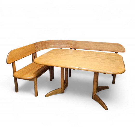Image 1 of Zeer Zeldzame Ansager Mobler Set, Tafel, Sofa 3X Stoelen / Hoekbank
