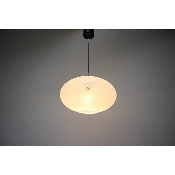 Image 1 of Vintage chroomstalen hanglamp voor Napako, Tsjecho-Slowakije 1970