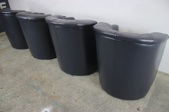 Image 1 of 4X set Rolf Benz Club fauteuil eenzitter fauteuil leer