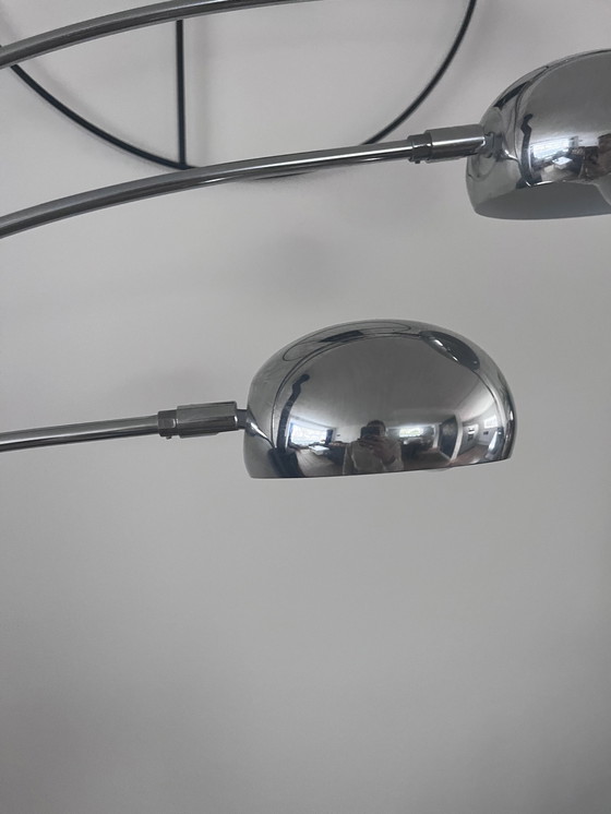 Image 1 of Vintage 5 Lights Booglamp Met Marmeren Voet