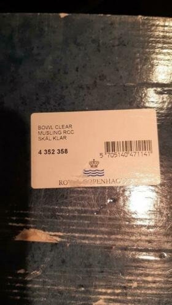 Image 1 of Royal Copenhagen Crystal Clam Shell Bowl Denemarken