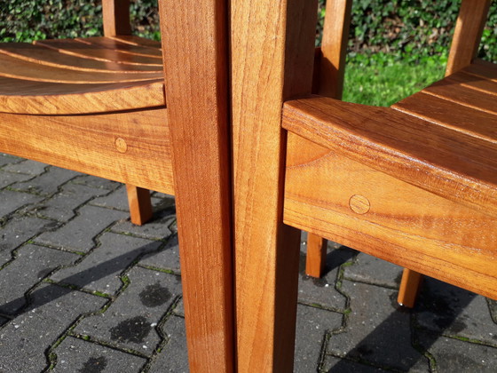 Image 1 of 6x Queens Teak teakhouten stapelstoelen