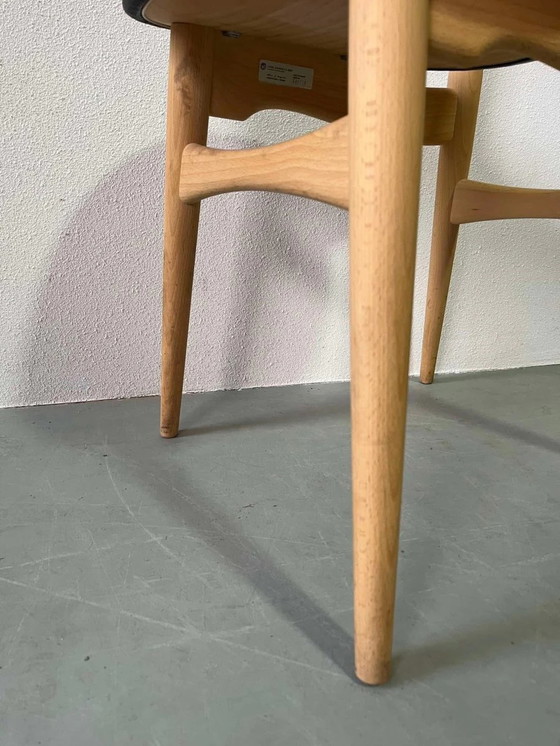 Image 1 of Set 6 Hans Wegner CH33 stoelen 