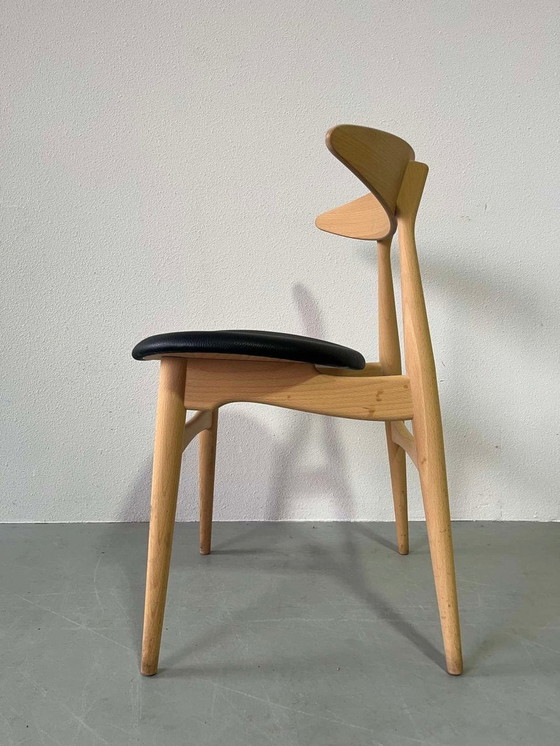 Image 1 of Set 6 Hans Wegner CH33 stoelen 