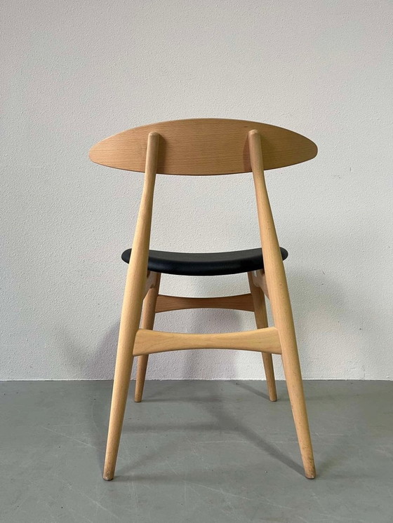 Image 1 of Set 6 Hans Wegner CH33 stoelen 