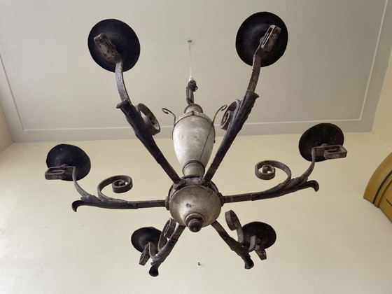 Image 1 of Hanglamp Voor Kaarsen Kerklamp Kaarsenlamp Antiek Frans