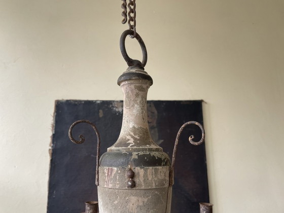 Image 1 of Hanglamp Voor Kaarsen Kerklamp Kaarsenlamp Antiek Frans