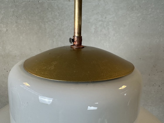 Image 1 of Art Deco Hanglamp - Opaline 