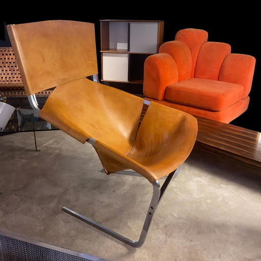 Pierre Paulin F444 Leren Fauteuil Artifort 1963