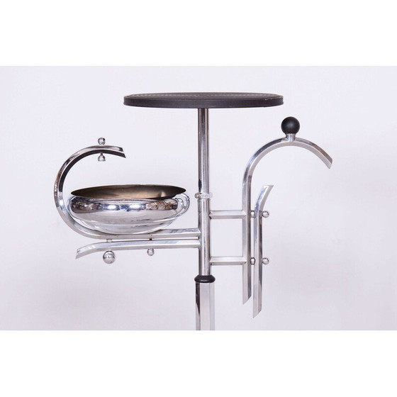 Image 1 of Vintage Bauhaus bijzettafel van chroomstaal en bakeliet, Duitsland 1930