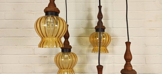 Image 1 of Vintage grote cascade hanglamp