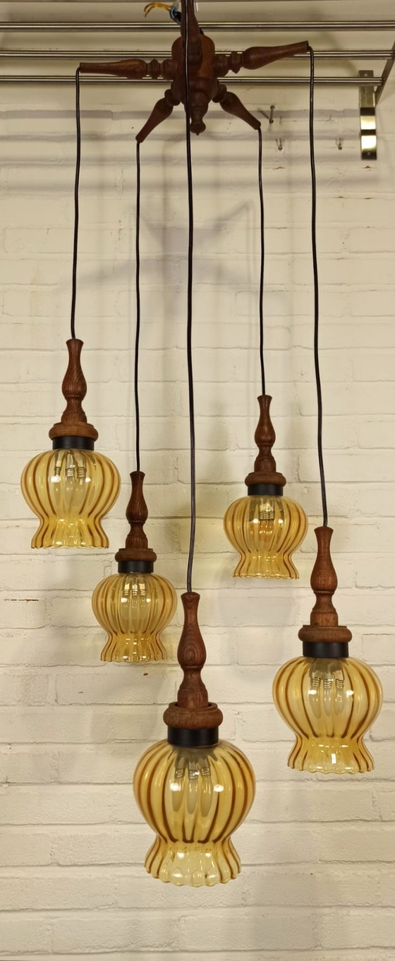 Image 1 of Vintage grote cascade hanglamp
