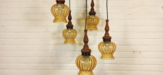 Image 1 of Vintage grote cascade hanglamp
